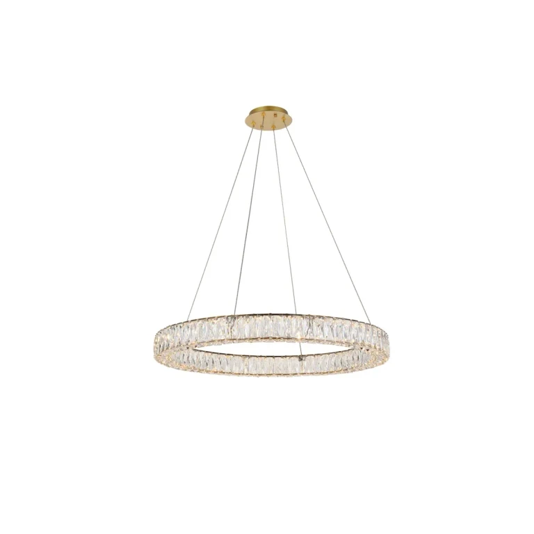 Gold LED Chandelier from the Monroe Collection