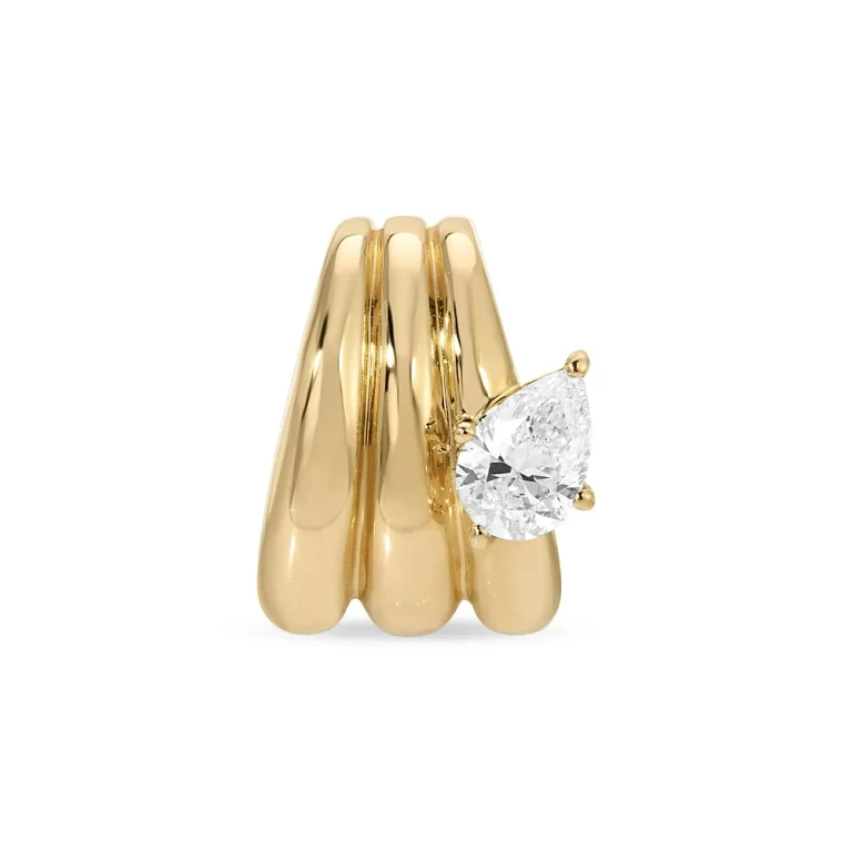 Adina Reyter 14K Yellow Gold Lab Grown Diamond Pear Big Bead Charm Pendant