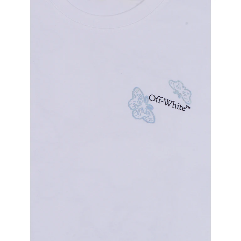 Off-White ARROW BUTTERFLY TEE S-S White Cotton Shirt
