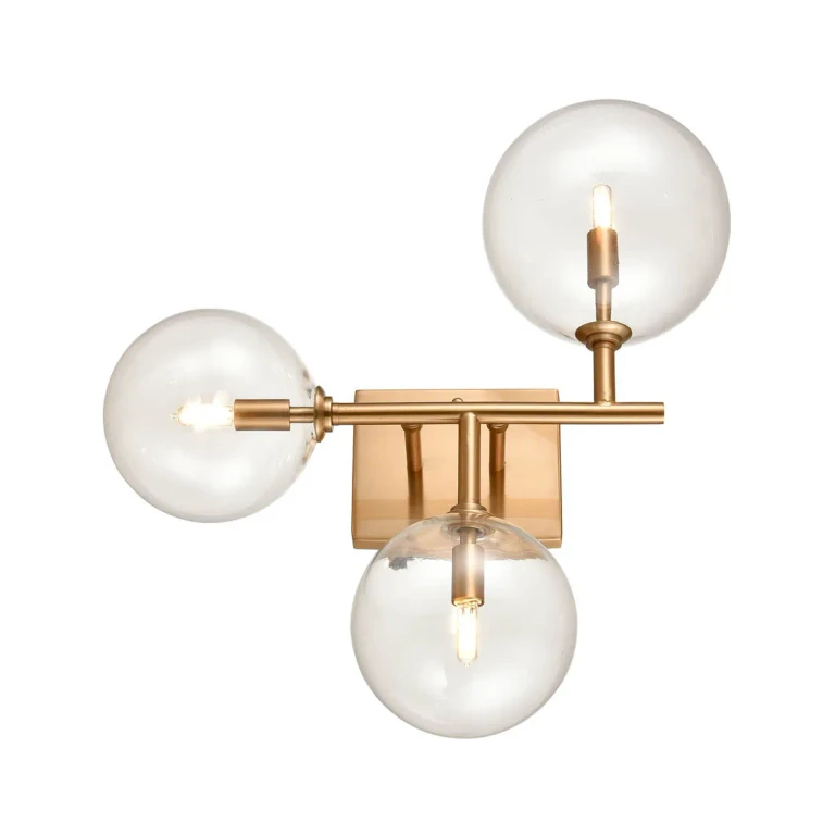 Delilah 3-Light Wall Sconce in Aged Brass