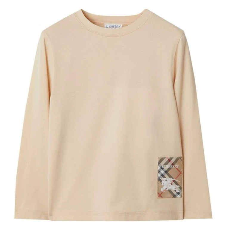 Burberry Kids Kooper EKD Label Cotton Top