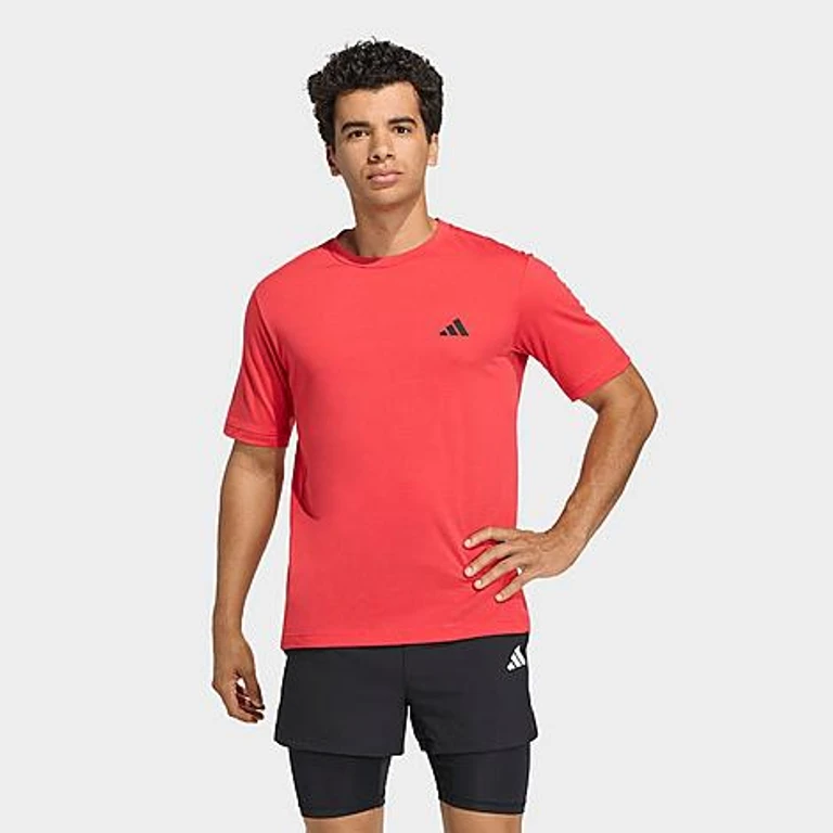 adidas Men's Workout Essentials Feelready T-Shirt in Pure Ruby Size: Small