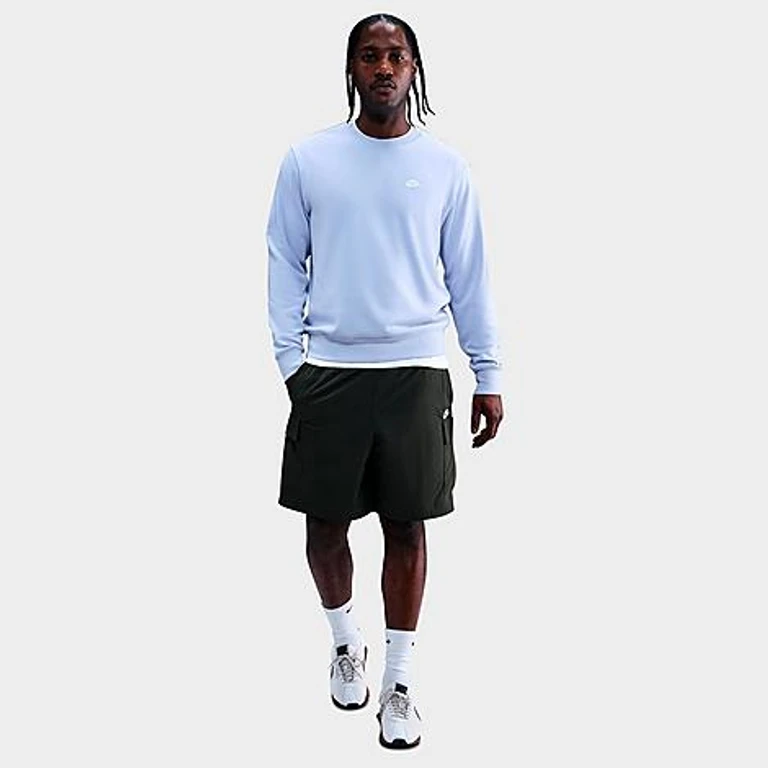 Nike Men's Sportswear Club Utility Shorts in Sequoia/White Size: XS