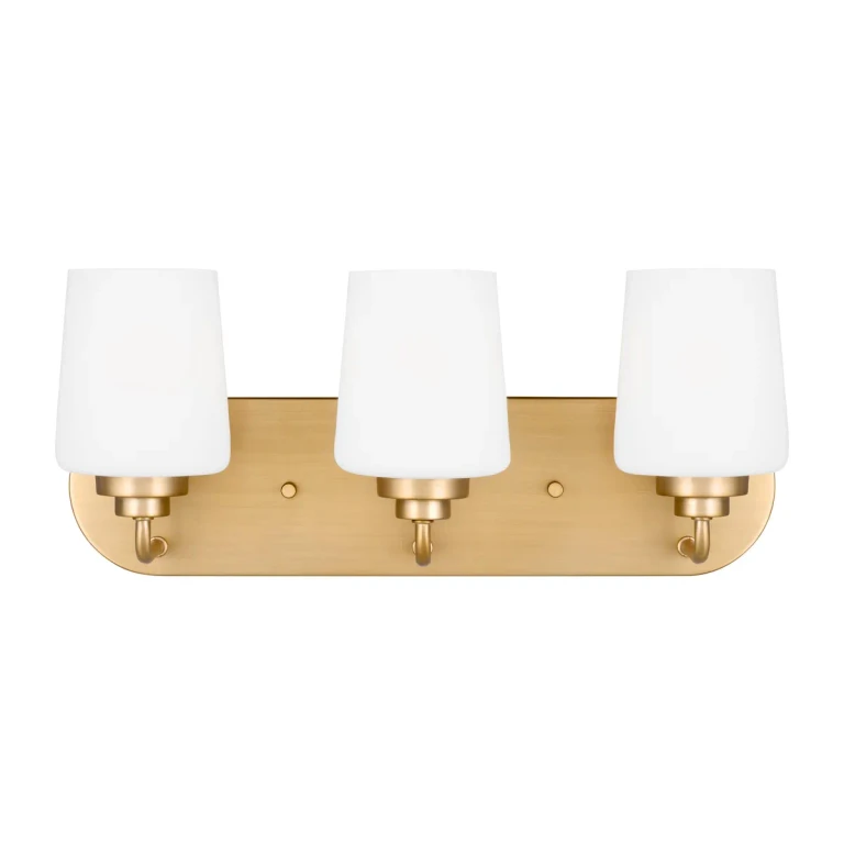 Windom 3-Light Bathroom Vanity Light in Satin Brass