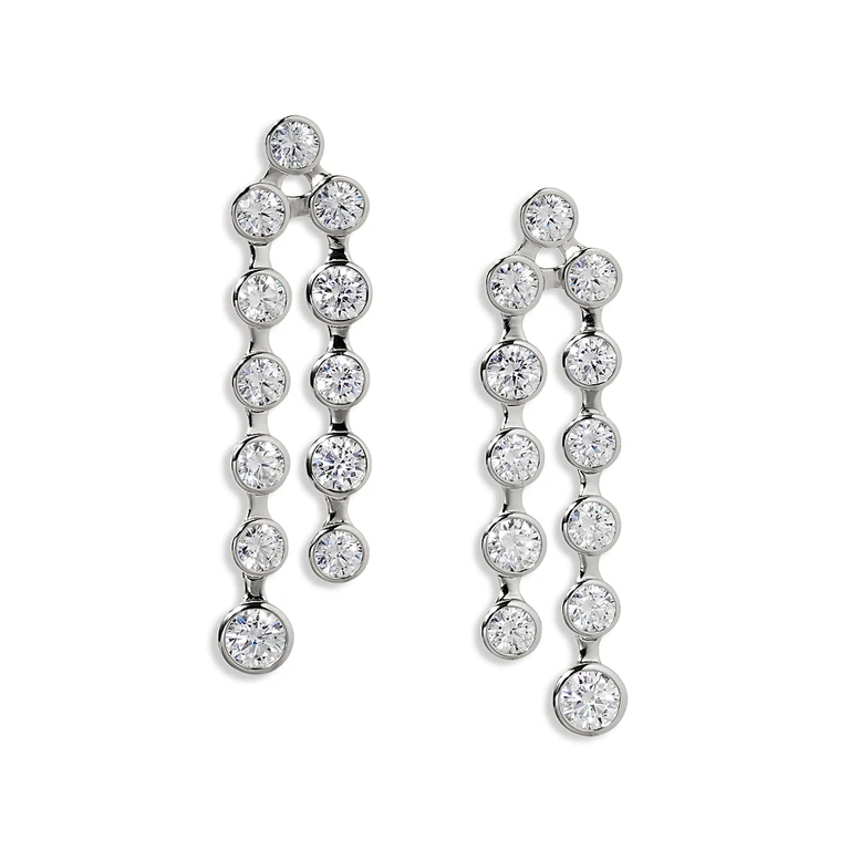 Nadri Bklyn Cubic Zirconia Double Linear Drop Earrings
