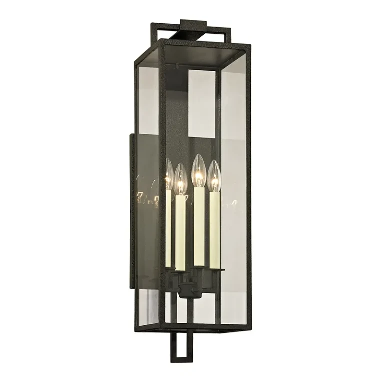 Forged Iron Wall Lantern from the Beckham Collection