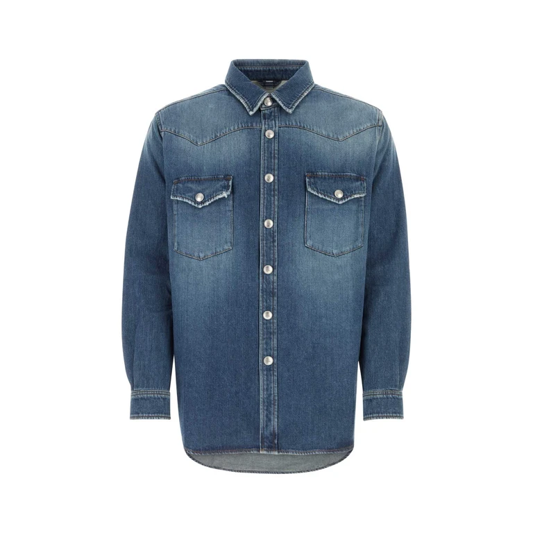 Burberry Denim Shirt Vintagedenim Exterior: Cotton Camicie - Men