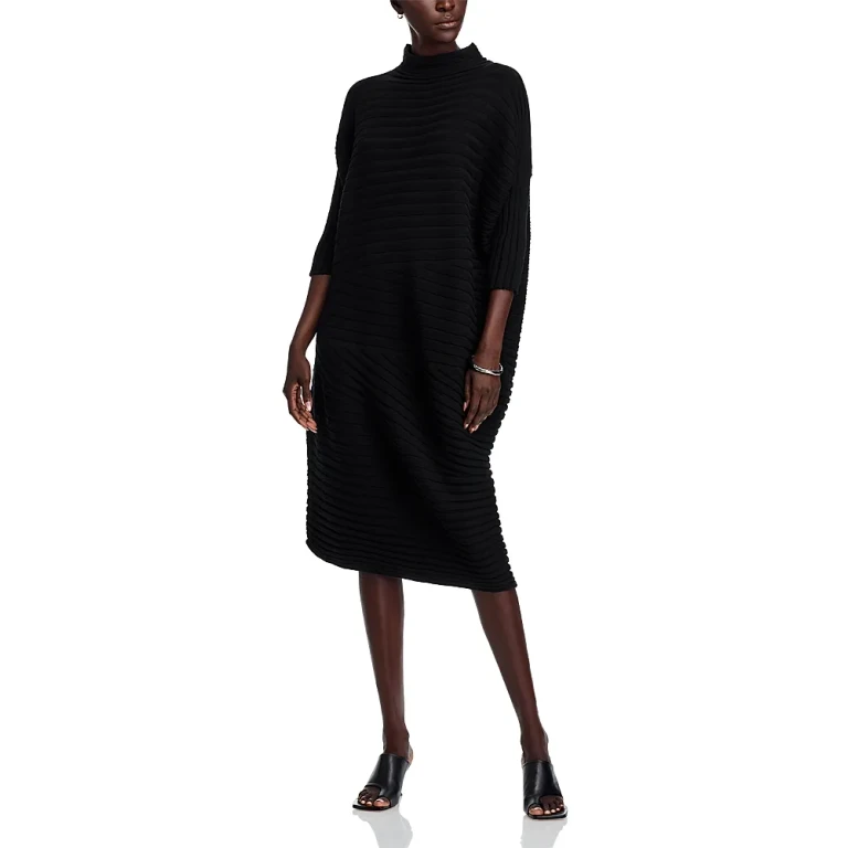 Issey Miyake Cotton Cashmere Knit Dress