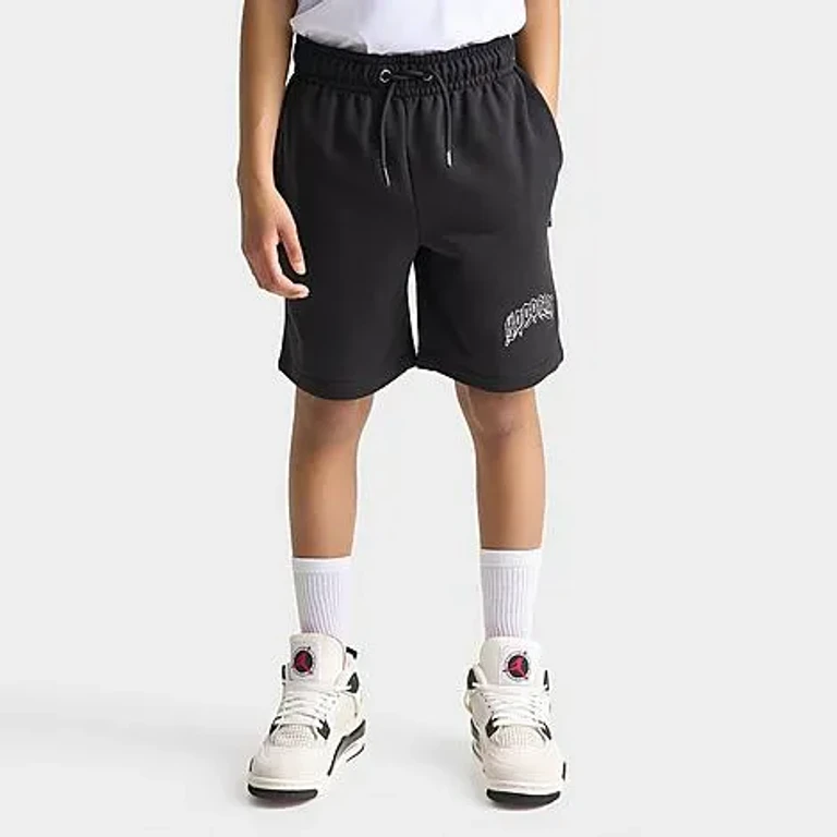 Hoodrich Big Kids Gothic Fleece Shorts in Black Size: Small