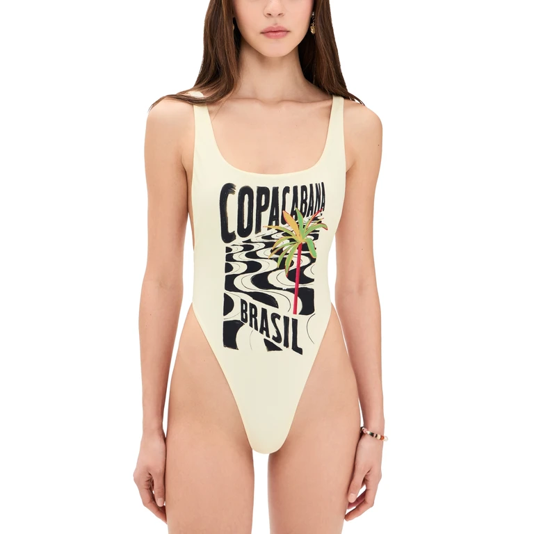 FARM Rio Copacabana Beach Off-White One Piece Copacabana Beach Off White XS