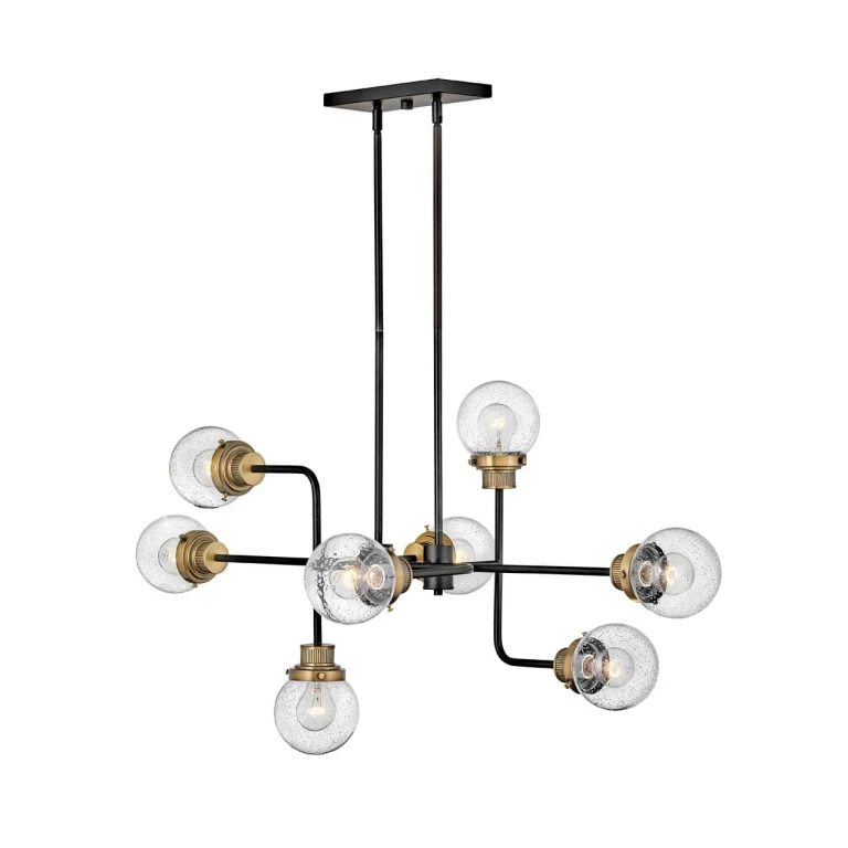 Black LED Chandelier from the Poppy Collection