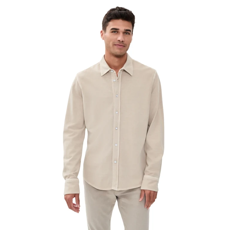 rag & bone Garment Dyed Oxford Shirt Taupe L