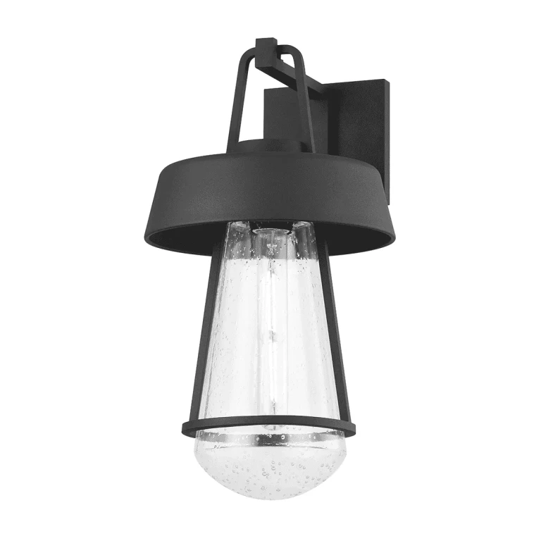 Textured Black One Light Outdoor Wall Sconce from the Brady Collection