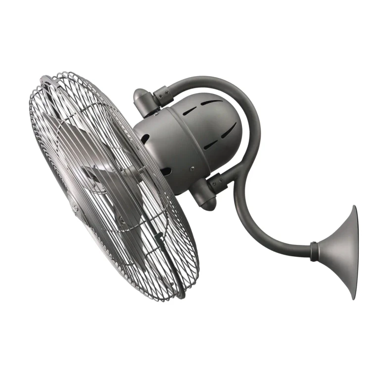 Laura 3-Speed DC 16" Wall Fan in Brushed Nickel with Brushed Nickel blades
