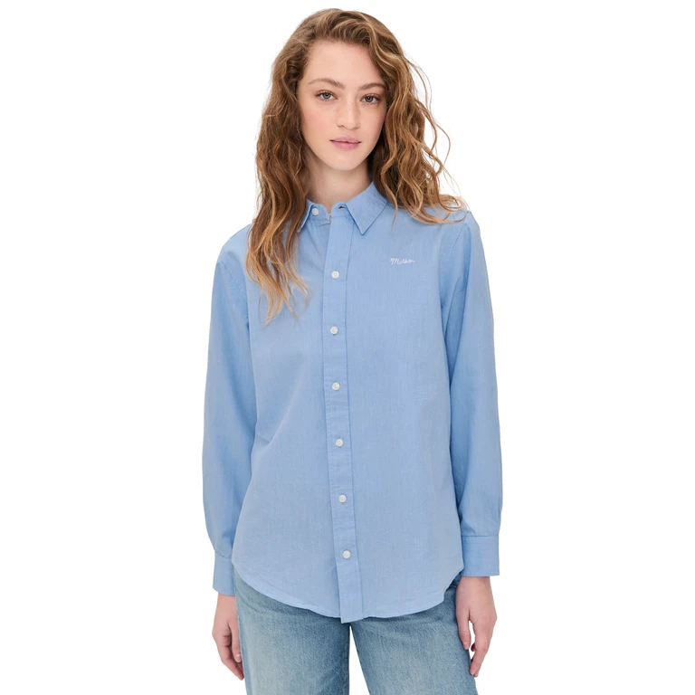 MOTHER The Bestie Button Down Light Blue L
