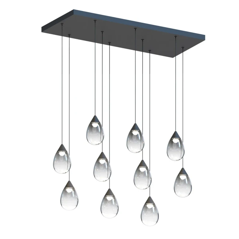 Black LED Linear Pendant from the Dewdrop Collection