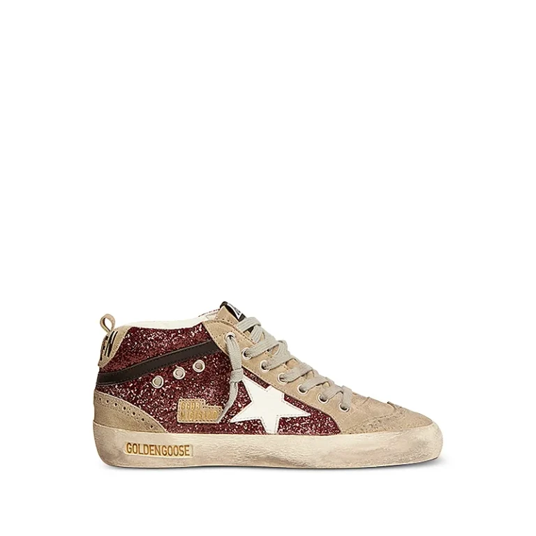 Golden Goose Women's Mid Star Glitter Sneakers