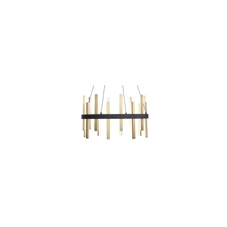 Modern Forms Harmonix LED Chandelier in Black and Aged Brass