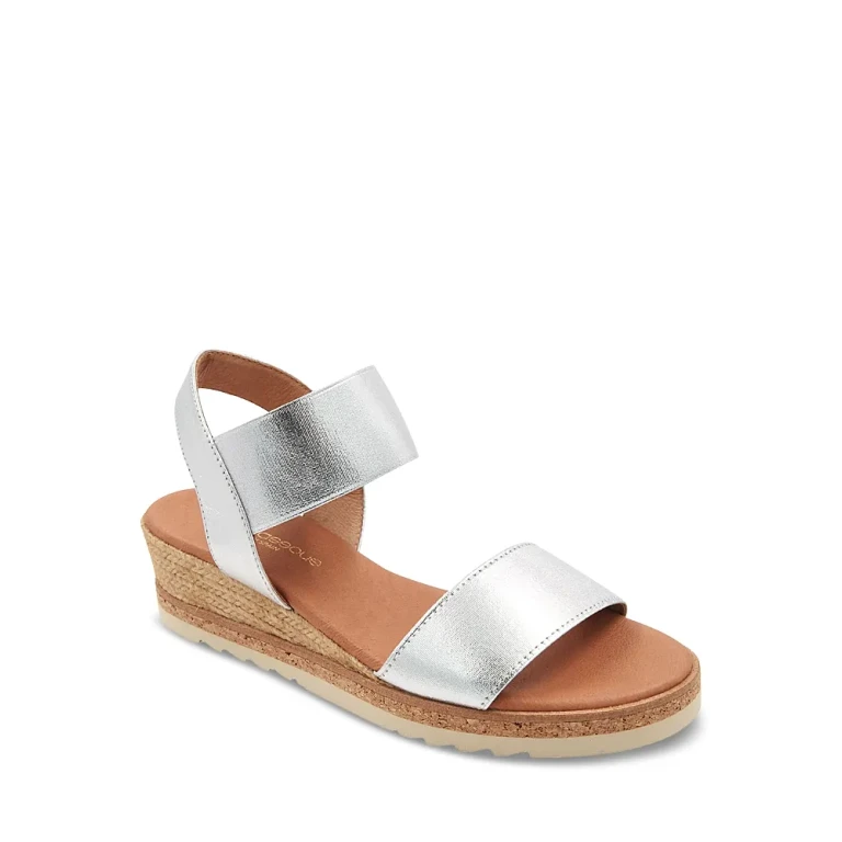 Andre Assous Women's Neveah Mid Heel Espadrille Wedge Sandals