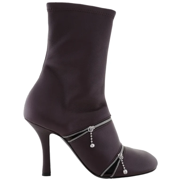 Burberry Peep 100mm Leather Boots