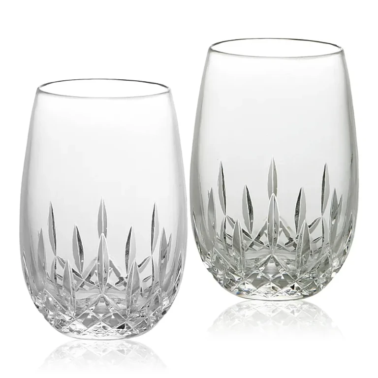 Waterford Lismore Essence Stemless White Wine Glass, Set of 2