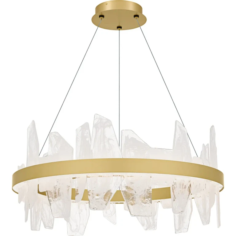 Soft Gold LED Chandelier from the Aurelia Collection
