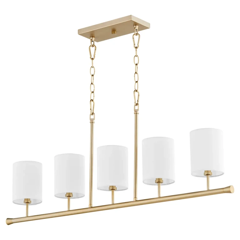 Aged Brass Five Light Chandelier from the Harmony Collection