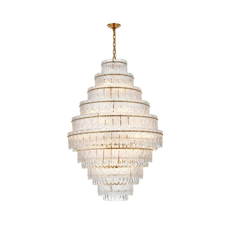 Satin Gold 27 Light Chandelier from the Emilia Collection