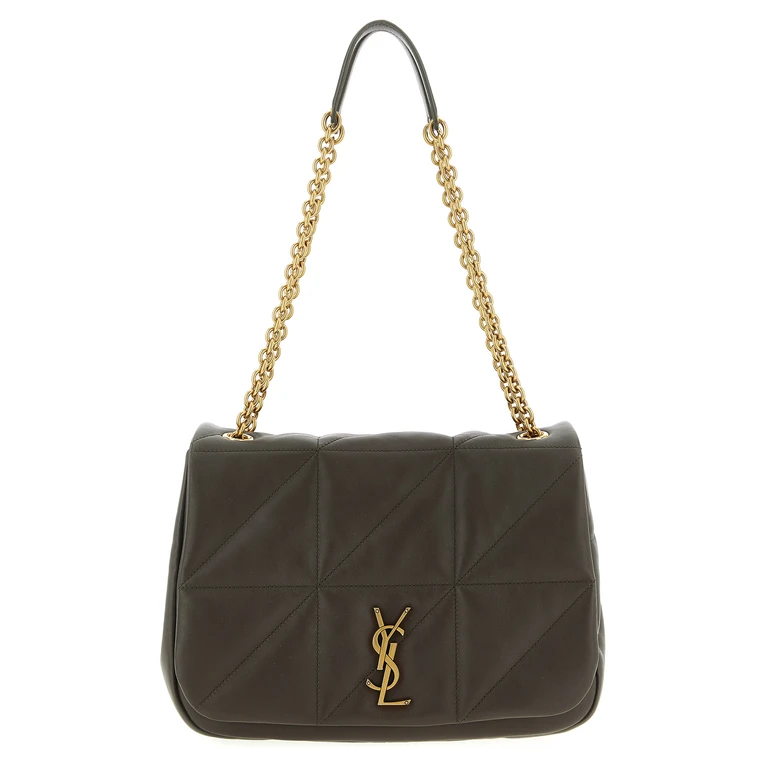 Saint Laurent Bicolor Lamb Leather Shoulder Bag - Women