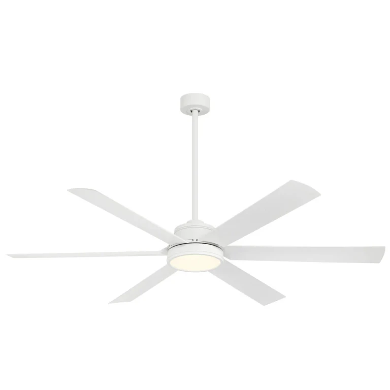 Flat White 65" Ceiling Fan from the Cairo Collection