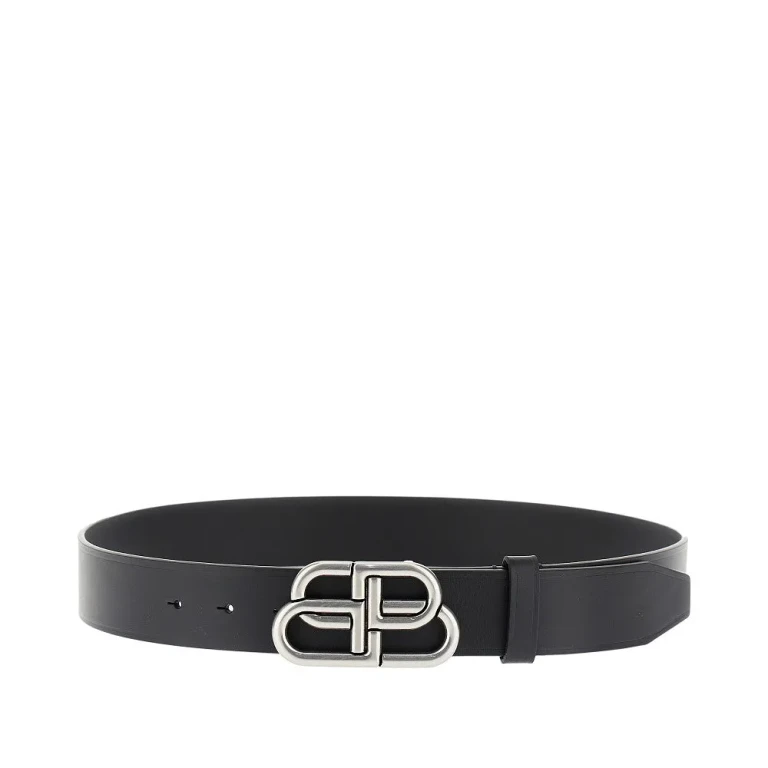BALENCIAGA BB Large leather belt Man 100