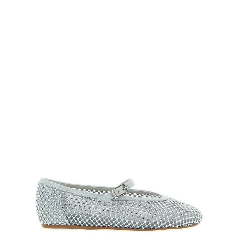 Le Silla Silver Polyamide Ballet Flats - Women