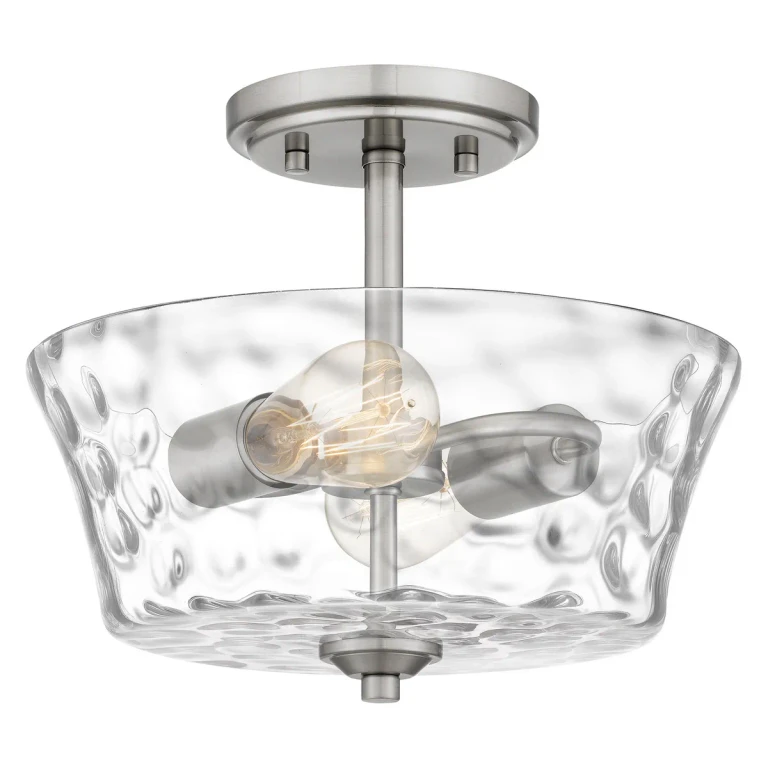 Acacia 2-Light Semi-Flush Mount in Brushed Nickel