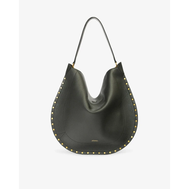 Sac Oskan Hobo Soft En Cuir Grainé - Femme - Noir - Isabel Marant