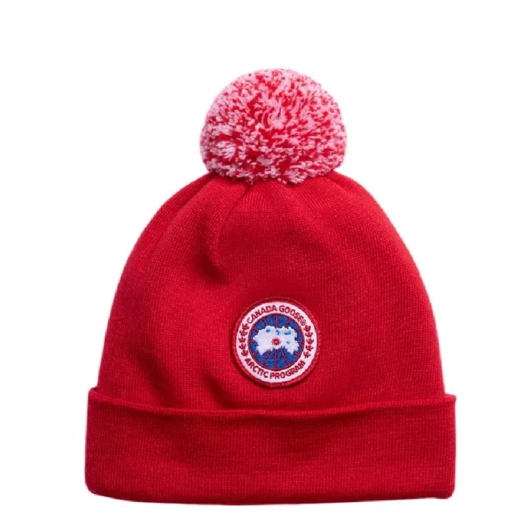 Canada Goose Kids Merino Logo Patch Pom Toque