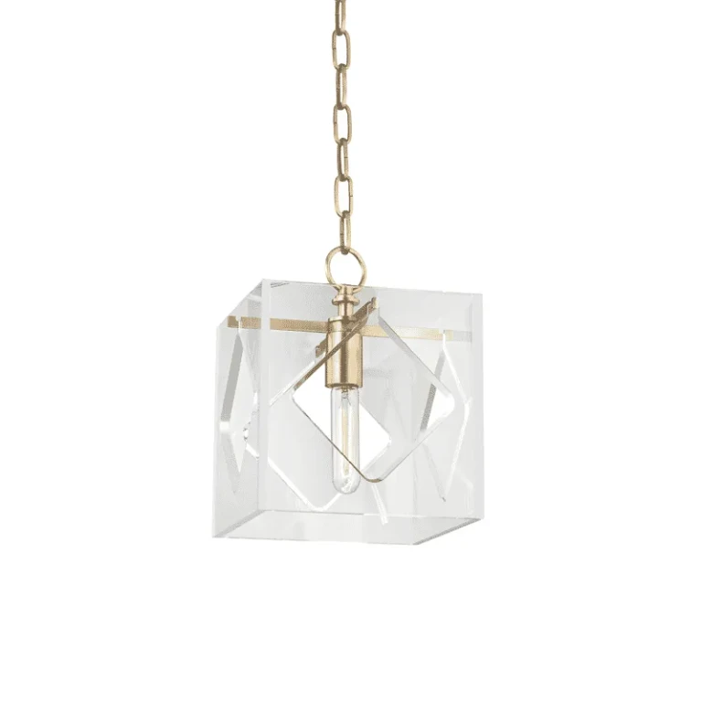 Travis 11" Pendant Light in Aged Brass