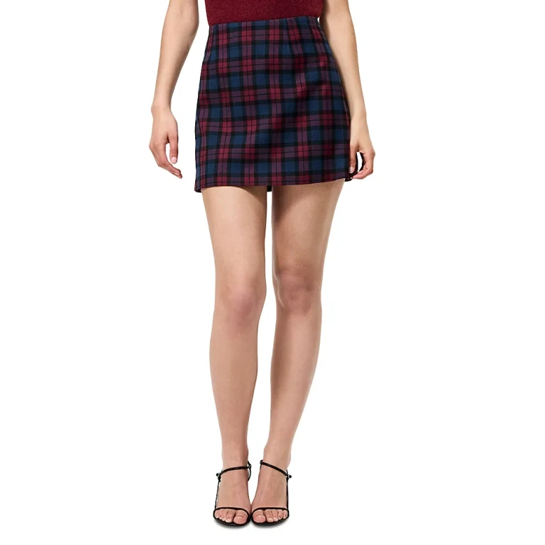 French Connection Melba Plaid Suiting Mini Skirt