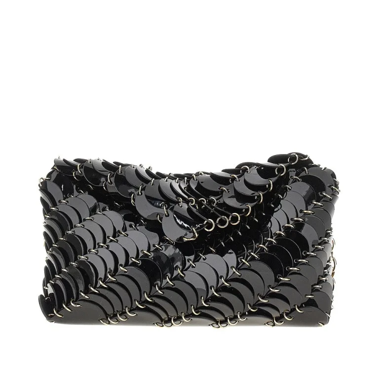 Bolsa de ombro Rabanne Paco Night em pele