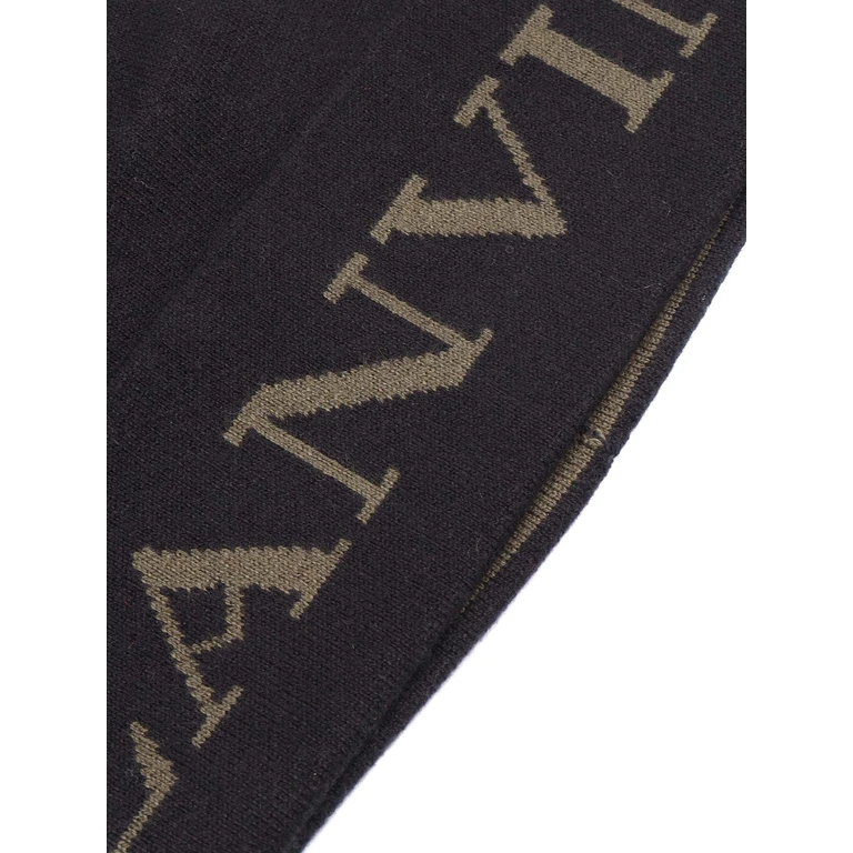 Lanvin Cap Black Cotton Wool Hat