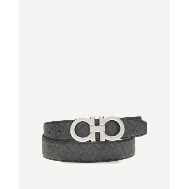 FERRAGAMO Reversible and adjustable Gancini Belt Male 110