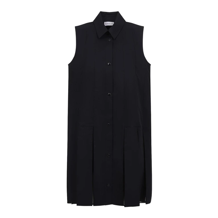 Vestido largo hasta la rodilla Moncler - Azul