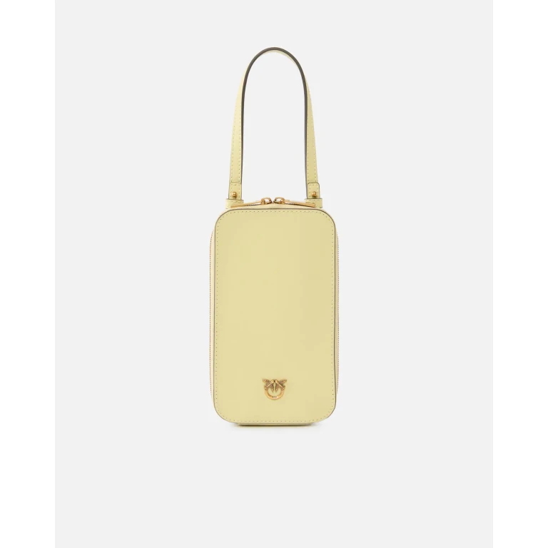 Pinko - Étui pour smartphone à contour zippé en cuir