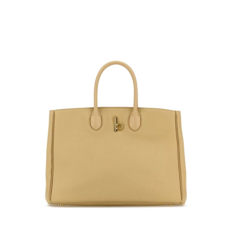Burberry Sand Leather Medium Rocking Horse Handbag