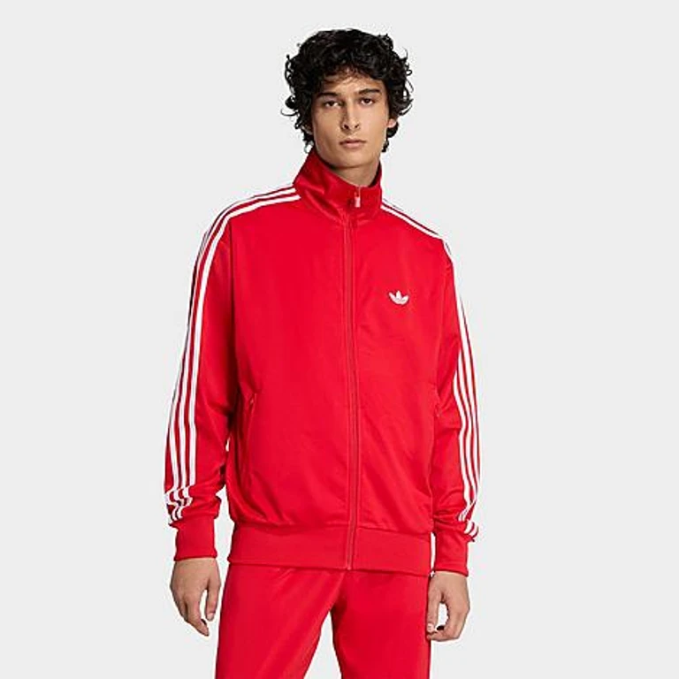 adidas Men's Originals adicolor Sport Firebird Track Jacket in Better Scarlet Size: XS