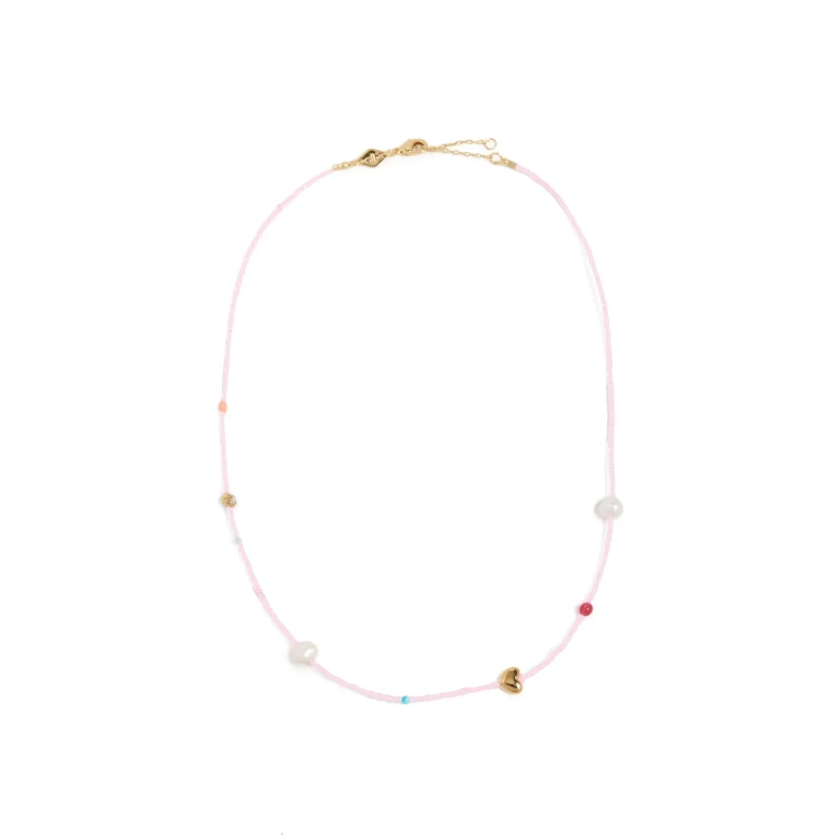 Anni Lu Oh So Fine Necklace Sweet Pink One Size