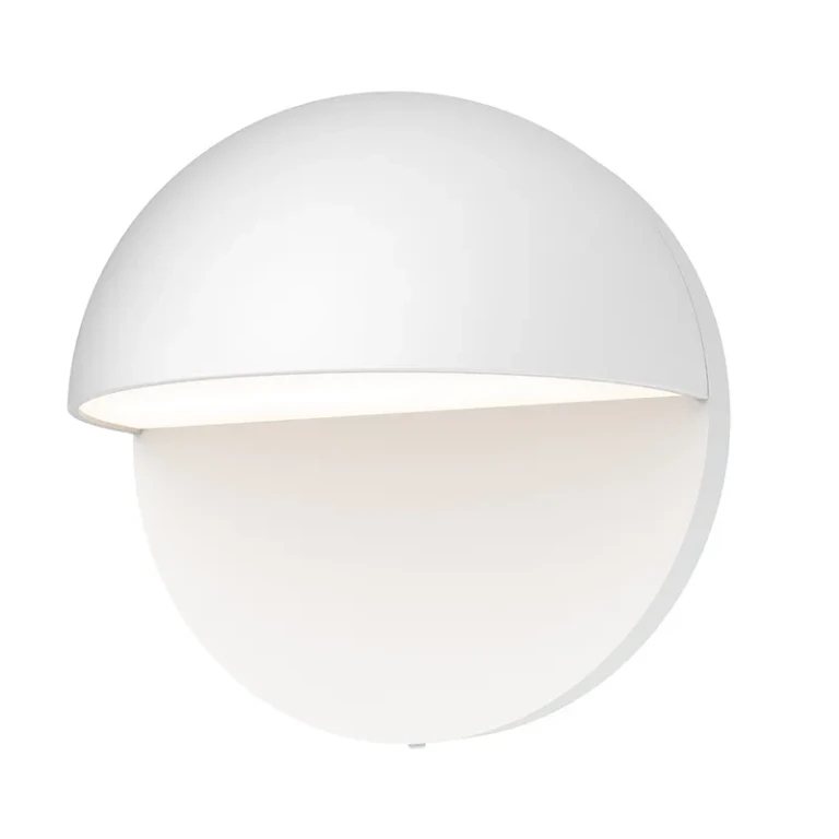 Textured White LED Wall Sconce from the Mezza Cupola Collection