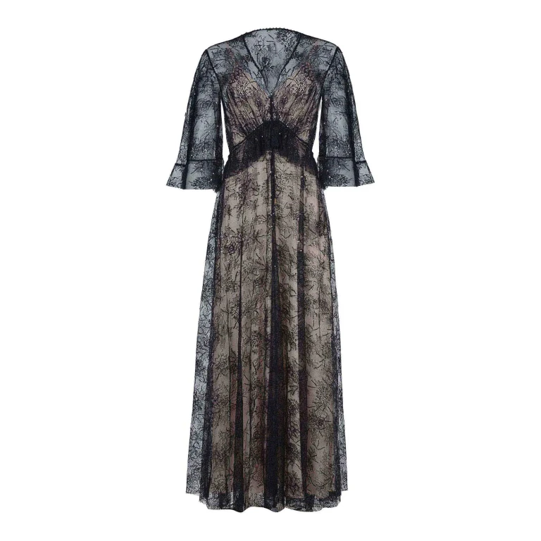 Alberta Ferretti Robe Au Genou - Noir