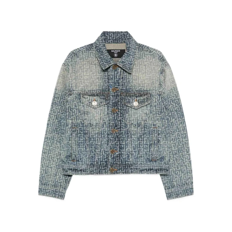 Balmain Veste En Jean - Beige Clair