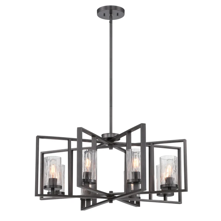 Charcoal Eight Light Chandelier from the Elements Collection