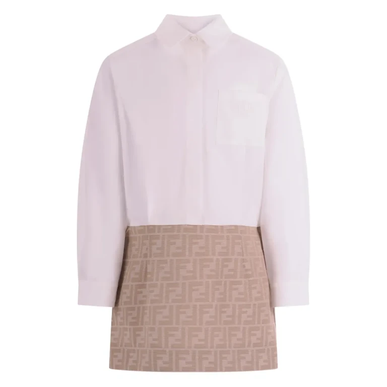 Fendi Long-sleeved FF-motif Dress